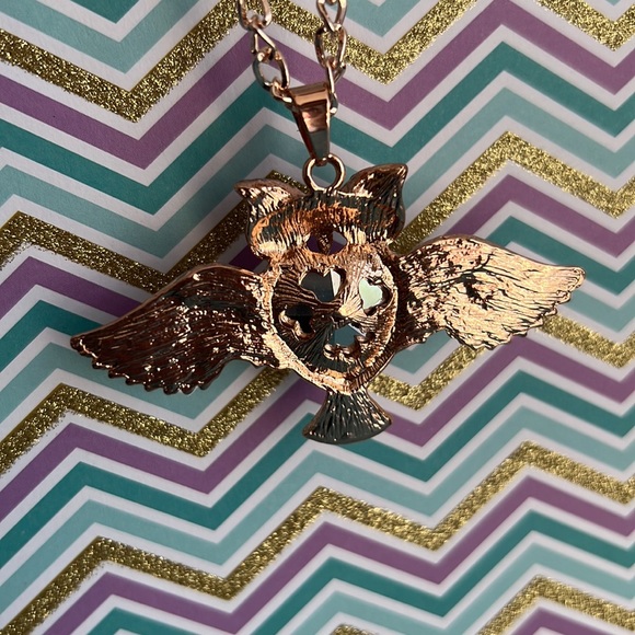 Owl Necklace Pendant Chain 15.5" (lenght) approx. - Picture 7 of 12